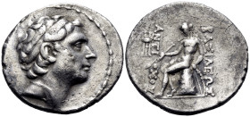 SELEUKID KINGS. Antiochos III ‘the Great’, 223-187 BC. Tetradrachm (Silver, 29.5 mm, 15.90 g, 12 h), Antioch on the Orontes, c. 204-197 BC. Diademed h...