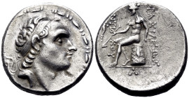 SELEUKID KINGS. Antiochos III ‘the Great’, 223-187 BC. Tetradrachm (Silver, 28 mm, 16.37 g, 12 h), Antioch on the Orontes, c. 197-187 BC. Diademed hea...