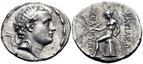 SELEUKID KINGS. Seleukos IV Philopator, 187-175 BC. Tetradrachm (Silver, 30.5 mm, 16.09 g, 12 h), Antioch on the Orontes. Diademed head of Seleukos IV...