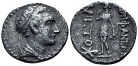 SELEUKID KINGS. Antiochos IV Epiphanes, 175-164 BC. (Bronze, 17 mm, 3.05 g, 12 h), Epiphaneia. Diademed and draped bust of Antiochos IV to right. Rev....