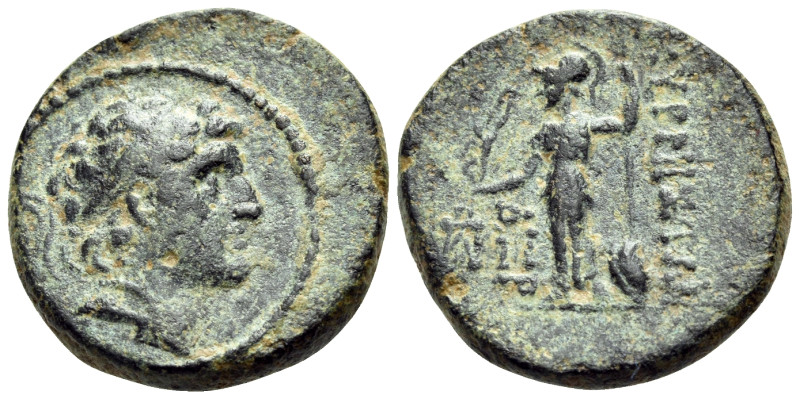 SELEUKID KINGS. Alexander I Balas, 152-145 BC. (Bronze, 16 mm, 3.77 g, 1 h), Cyr...