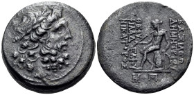 SELEUKID KINGS. Demetrios II Nikator, first reign, 146-138 BC. (Bronze, 24 mm, 12.45 g, 1 h), Antioch, 146-145 BC. Laureate head of Zeus to right. Rev...