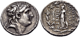 SELEUKID KINGS. Antiochos VII Euergetes (Sidetes), 138-129 BC. Tetradrachm (Silver, 29 mm, 16.44 g, 12 h), Antioch on the Orontes. Diademed head of An...