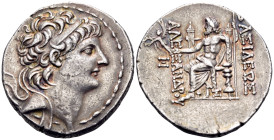 SELEUKID KINGS. Alexander II Zabinas, 128-122 BC. Tetradrachm (Silver, 30 mm, 16.57 g, 12 h), Antioch on the Orontes. Diademed head of Alexander II to...