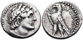 PTOLEMAIC KINGS OF EGYPT. Ptolemy VI Philometor, second reign, 163-145 BC. Didrachm (Silver, 22 mm, 6.83 g, 1 h), uncertain mint on Cyprus(?), Uncerta...