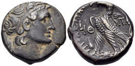 PTOLEMAIC KINGS OF EGYPT. Kleopatra VII Thea Neotera, 44-30 BC. Tetradrachm (Silver, 23 mm, 13.89 g, 12 h), Alexandria, Dated regnal year ΙΘ (19) = 33...