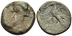PTOLEMAIC KINGS OF EGYPT. Cleopatra VII Thea Neotera, 51-30 BC. 80 Drachmai or Diobol (Bronze, 26.5 mm, 18.92 g, 12 h), Alexandria. Diademed and drape...