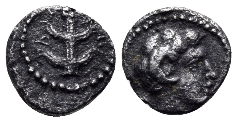 KYRENAIKA. Kyrene. Circa 435-400 BC. Hemiobol (Silver, 7 mm, 0.31 g, 3 h). Bare ...