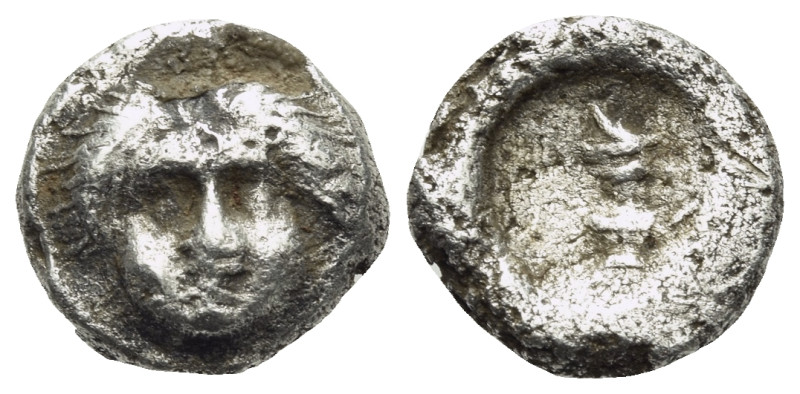 KYRENAICA. Kyrene. Ophellas, Ptolemaic Governor, second reign, 312-309 BC. Trihe...