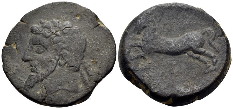KINGS OF NUMIDIA. Massinissa or Micipsa, 203-148 BC or 148-118 BC. (Bronze, 25 m...