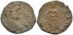 MESSENIA. Mothone. Septimius Severus, 193-211. (Bronze, 21 mm, 3.31 g, 12 h). [ΛΟΥ CΕΠΤΟ CΟΥΗΡΟC] or similar, laureate bust of Septimius Severus to ri...