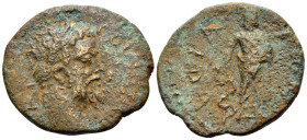 LACONIA. Boeae. Septimius Severus, 193-211. (Bronze, 21 mm, 3.67 g, 2 h). [ΛΟΥ CΕΠΤΟ CΟΥΗΡΟC] or similar, laureate bust of Septimius Severus to right....