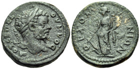 ARCADIA. Orchomenus. Septimius Severus, 193-211. (Bronze, 23 mm, 6.43 g, 5 h). ΛΟΥ CΕΠ CΕ-ΟΥΡΟC Laureate bust of Septimius Severus to right. Rev. ΟΡΧΟ...