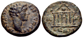 BITHYNIA. Nicaea. Marcus Aurelius, as Caesar, 139-161. (Bronze, 16 mm, 3.12 g, 7 h). Μ ΑΥ ΑΝΤΟ-ΝΙΝΟC ΚΑΙC Bare head of Marcus Aurelius to right. Rev. ...
