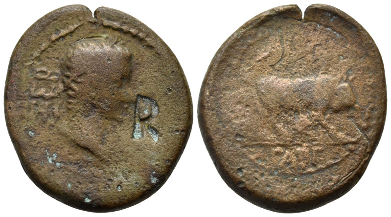 TROAS. Gargara. Augustus, 27 BC-AD 14. (Bronze, 21 mm, 5.85 g, 12 h). ΣΕΒ Laurea...