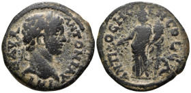PISIDIA. Antiochia. Caracalla, 198-217. (Bronze, 23 mm, 5.13 g, 6 h), c. 205. IMP M AVR ANTONI AV Laureate head of Caracalla to right. Rev. ANTIOCH GE...