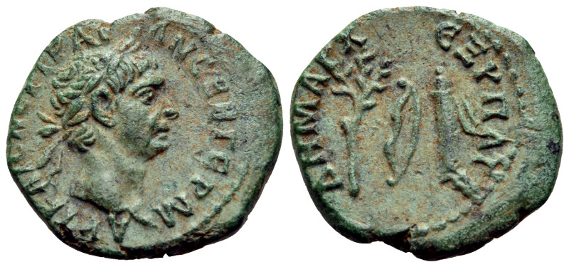SYRIA. Antioch. Trajan, 98-117. (Bronze, 15 mm, 1.84 g, 6 h), Orichalcum coinage...