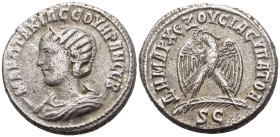 SYRIA, Seleucis and Pieria. Antioch. Otacilia Severa, Augusta, 244-249. Tetradrachm (Silver, 26 mm, 11.65 g, 2 h), 245. ΜΑΡ ΩΤΑΚΙΛ CΕΟΥΗΡΑΝ CΕΒ Diadem...
