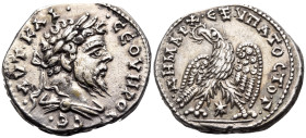SYRIA. Laodiceia ad Mare. Septimius Severus, 193-211. Tetradrachm (Silver, 27 mm, 13.70 g, 12 h), 209-211. ΑΥΤ ΚΑΙ CΕΟΥΗΡΟC CΕ Draped bust of Septimiu...