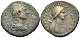 SYRIA, Decapolis. Gerasa. Hadrian, 117-138. (Bronze, 25 mm, 11.41 g, 6 h). ΔΙ ΑΥΤ Κ ΤΡΑ [ΑΔΡΙΑΝΟ]C CΕ Laureate, draped and cuirassed bust of Hadrian t...