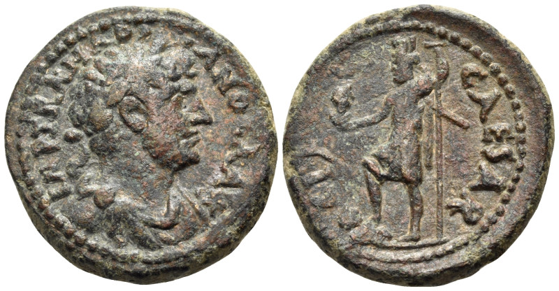 JUDAEA. Caesaraea Maritima. Hadrian, 117-138. (Bronze, 23.5 mm, 9.26 g, 12 h). I...