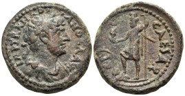 JUDAEA. Caesaraea Maritima. Hadrian, 117-138. (Bronze, 23.5 mm, 9.26 g, 12 h). IMP TRA HADRIANO CA AVG Laureate and draped bust of Hadrian to right. R...