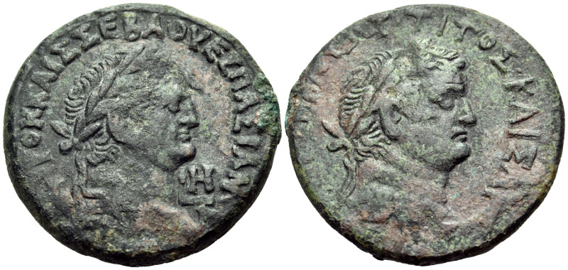 EGYPT. Alexandria. Vespasian, with Titus as Caesar, 69-79. Drachm (Bronze, 34 mm...