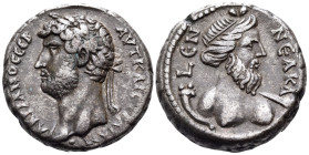 EGYPT. Alexandria. Hadrian, 117-138. Tetradrachm (Silver, 24 mm, 13.30 g, 1 h), Dated ΕΝΝΕΑΚ·Δ (19) = 134-5. ΑΥΤ ΚΑΙC ΤΡΑΙΑΝ - ΑΔΡΙΑΝΟC CΕΒ Laureate h...