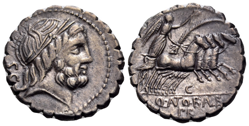 Q. Antonius Balbus, 83-82 BC. Denarius Serratus (Silver, 18 mm, 3.91 g, 8 h), Ro...