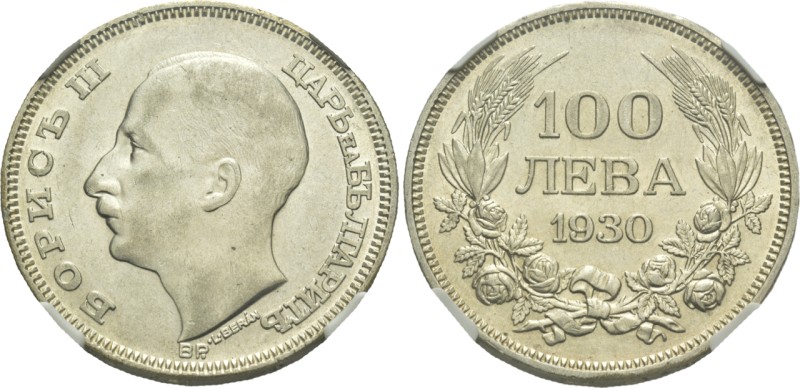 BULGARIA. Tsardom. Boris III, 1918-1943. 100 Leva (Silver, 34 mm, 6 h), Graded A...