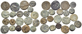 GREEK. Corinth and Sikyon. 5th-1st century BC. (Bronze, 51.14 g). Large lot of twenty (20) bronze coins from Sikyon and Corinth, differing types and v...
