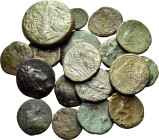 GREEK. Circa 5th-2nd centuries BC. (Bronze, 85 g). Large lot of twenty (20) Greek bronzes, most with surface issues, mostly fair to fine, lot sold as ...