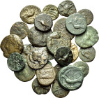 GREEK. Circa 5th-2nd centuries BC. (Bronze, 63 g). Large lot of twenty-eight (28) Greek bronzes, most with surface issues, mostly fair to fine, lot so...