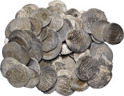 ISLAMIC, Anatolia & al-Jazira (Post-Seljuk). Eretnids, circa 14th century. (Silver, 110 g). Large lot of seventy-six (76) Eretnid Akces, varied mints,...