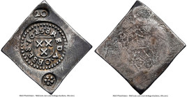 Breda. Siege silver Uniface Klippe 20 Stuivers 1625 AU55 NGC, KM3, Delm-323. 5.19gm. The city was besieged and captured during the Thirty Years War by...