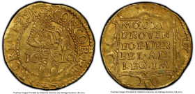 Friesland. Provincial gold Ducat 1616 MS62 PCGS, Leeuwarden mint, KM13, Delm-1013, V&S-1476 (R2). Sharp details and shimmering fields rich of mint bri...