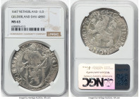 Gelderland. Provincial Lion Daalder 1647 MS63 NGC, KM15.2, Dav-4850, Delm-826. Knight Left. HID09801242017 © 2024 Heritage Auctions | All Rights Reser...