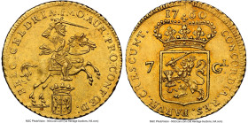 Gelderland. Provincial gold 7 Gulden (1/2 Golden Rider) 1760 MS61 NGC, Harderwijk mint, KM85.2, Delm-654, V&S-1087. HID09801242017 © 2024 Heritage Auc...