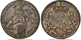 Utrecht. Provincial 1/2 Ducaton (1/2 Silver Rider) 1772 AU55 NGC, Utrecht mint, KM115.1, Delm-1055. Strong devices are enveloped in rich chocolate ton...