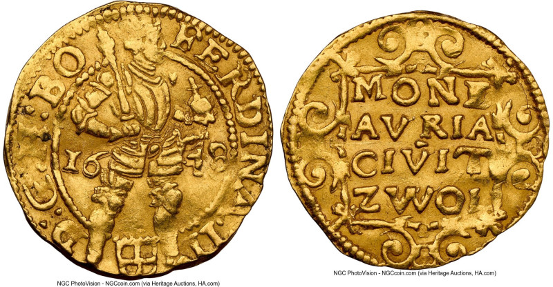 Zwolle. Provincial gold Ducat 1648 AU55 NGC, KM34, Delm-1133, V&S-1625 (R2). Tit...