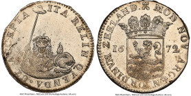 Zeeland. Provincial Hoedjesschelling (6 Stuivers) 1672 MS64 NGC, Middleburg mint, KM50, CNM-2.49.81. First year of type. Only the second to be offered...