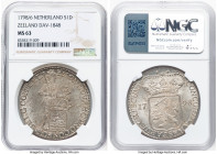 Zeeland. Batavian Republic silver Ducat (Rijksdaalder) 1798/6 MS63 NGC, KM52.4, Dav-1848. Highest grade available at NGC for this overdate, exquisitel...