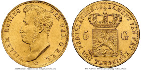 Willem I gold 5 Gulden 1826-B UNC Details (Cleaned) NGC, Brussels mint, KM60, Delm-1186, Schulman-197, V&S-1712. HID09801242017 © 2024 Heritage Auctio...