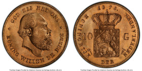 Willem III gold 10 Gulden 1875 MS67 PCGS, Utrecht mint, KM105, Schulman-549. An impressive certification assignment on this example. HID09801242017 © ...