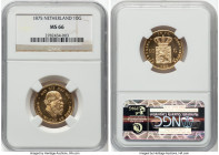 Willem III gold 10 Gulden 1875 MS66 NGC, Utrecht mint, KM105, Schulman-549. HID09801242017 © 2024 Heritage Auctions | All Rights Reserved www.HA.com/T...