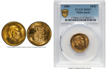 Willem III gold 10 Gulden 1889 MS67 NGC, Utrecht mint, KM106, Schulman-558. HID09801242017 © 2024 Heritage Auctions | All Rights Reserved www.HA.com/T...
