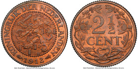 Wilhelmina 2-1/2 Cent 1912 MS65 Red and Brown NGC, Utrecht mint, KM150, Schulman-954. NGC Top Pop. HID09801242017 © 2024 Heritage Auctions | All Right...