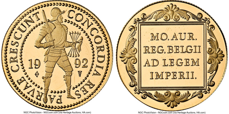 Beatrix gold Proof 2 Ducat 1992 PR69 Ultra Cameo NGC, Utrecht mint, KM211, V&S-1...