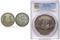 "Murder of the de Witt Brothers" white-metal Medal ND (1672) MS63 PCGS, Van Loon-III-87.1 (French ed. 81.1), Saunders/Vanhoudt 1672.41. By P. Avry (wi...