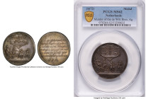 "Murder of the de Witt Brothers" silver Medal ND (1672) MS62 PCGS, Van Loon III 87.2 var (French ed. 81.2 var), Saunders/Vanhoudt 1672.42 var. By J. v...